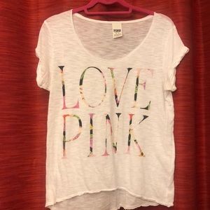Love Pink tattered T-shirt